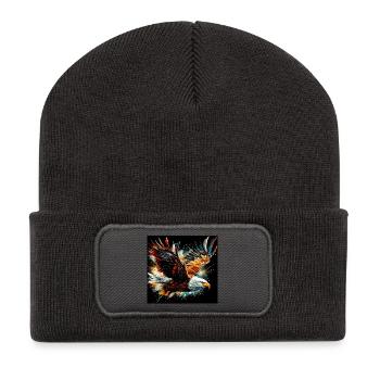 eagle - Recycled Patch Beanie - dark grey - Front