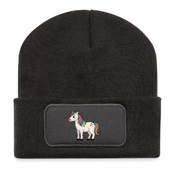 Unicorn - Recycled Patch Beanie - dark grey - Front