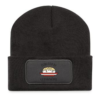 Powered by Germknödel - Recycelte Patch Beanie - Dunkelgrau - Vorne