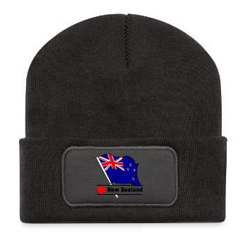 Cœur de Nouvelle-Zélande - Beanie recyclé à patch - charbon - Devant