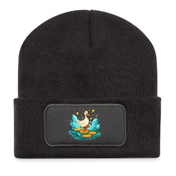 Treasure Duck in the Crystal Realm - Recycled Patch Beanie - dark grey - Front