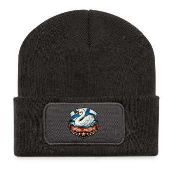 Suomi – Joutsen - Recycled Patch Beanie - dark grey - Front