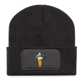 Mountain Beer Mountain Landscape - Recycled Patch Beanie - dark grey - Front