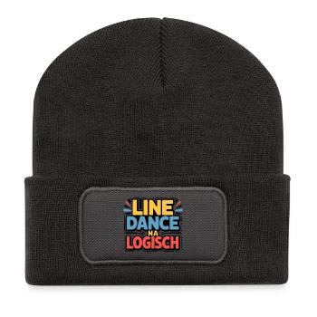 Line Dance Logisch - Recycelte Patch Beanie - Dunkelgrau - Vorne
