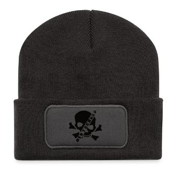 Deutschrap_hip_hop_rapper_gangster - Recycelte Patch Beanie - Dunkelgrau - Vorne