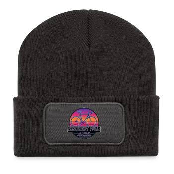 Legendary 1986 Vintage Road Bike 40th Birthday - Recycled Patch Beanie - dark grey - Front