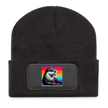 Otter - Recycelte Patch Beanie - Dunkelgrau - Vorne