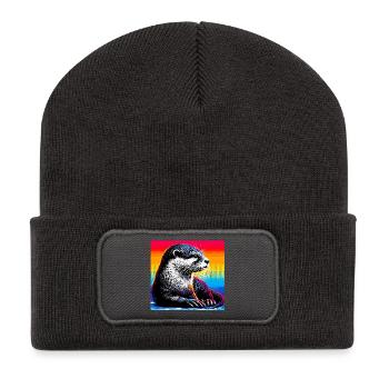 otter - Recycled Patch Beanie - dark grey - Front