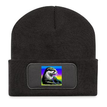 otter - Recycled Patch Beanie - dark grey - Front