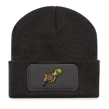 Étymologie Tennis - Beanie recyclé à patch - charbon - Devant