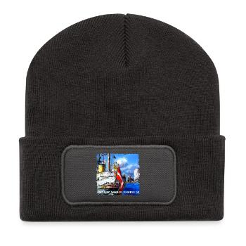 Kongeskibet_dannebro - Recycelte Patch Beanie - Dunkelgrau - Vorne