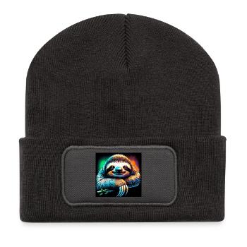 sloth - Recycled Patch Beanie - dark grey - Front