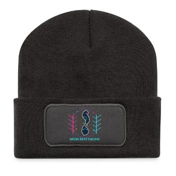 Neon Reef Engine - Beanie recyclé à patch - charbon - Devant