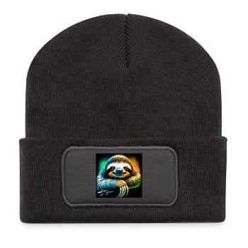 sloth - Recycled Patch Beanie - dark grey - Front