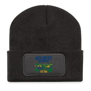 Velbert Germany Skyline Vintage Est 1800 - Recycled Patch Beanie - dark grey - Front