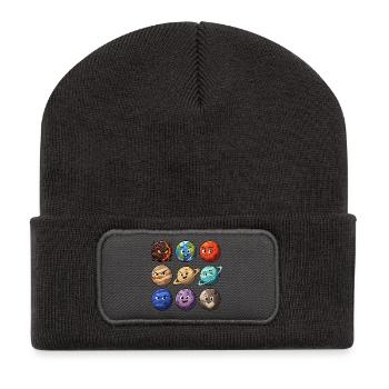 Série animée Planet Buddy - Beanie recyclé à patch - charbon - Devant