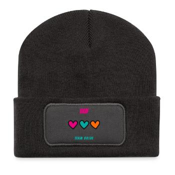 Bachelorette party. BRIDE. TEAM. TEAM MARIEE. BRIDE-TO-BE - Recycled Patch Beanie - dark grey - Front