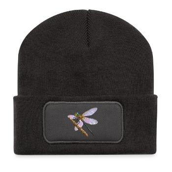 Libelle - Recycelte Patch Beanie - Dunkelgrau - Vorne
