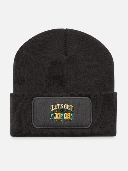Lets Get Physical STEM Science Nerd Shirt - Recycelte Patch Beanie - Dunkelgrau
