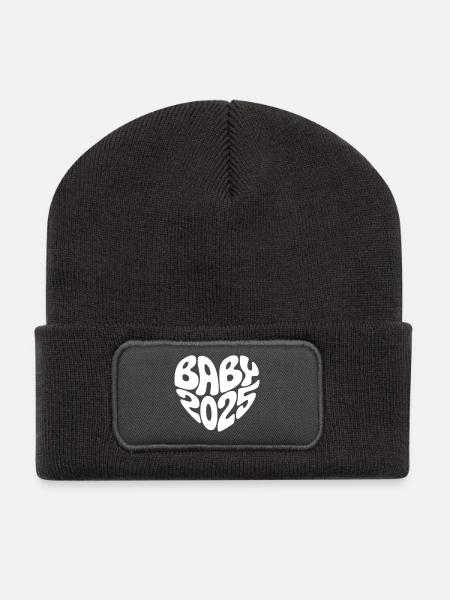 Baby 2025 - Recycelte Patch Beanie - Dunkelgrau
