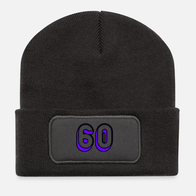 60. ANNIVERSAIRE. HAPPY BIRTHDAY - Beanie recyclé à patch - charbon