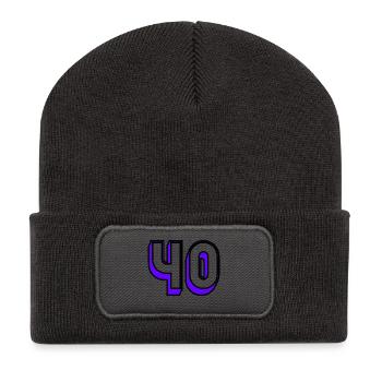 40. 40 JAHRE. 40-jähriges Jubiläum. GEBURTSTAG 40 JAHRE. - Recycelte Patch Beanie - Dunkelgrau - Vorne