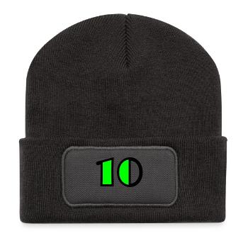 10 YEARS. 10TH ANNIVERSARY. BIRTHDAY 10 YEARS - Recycled Patch Beanie - dark grey - Front