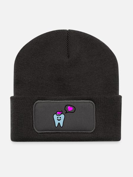 zahn punk zahnarzt dentist - Beanie recyclé à patch - charbon
