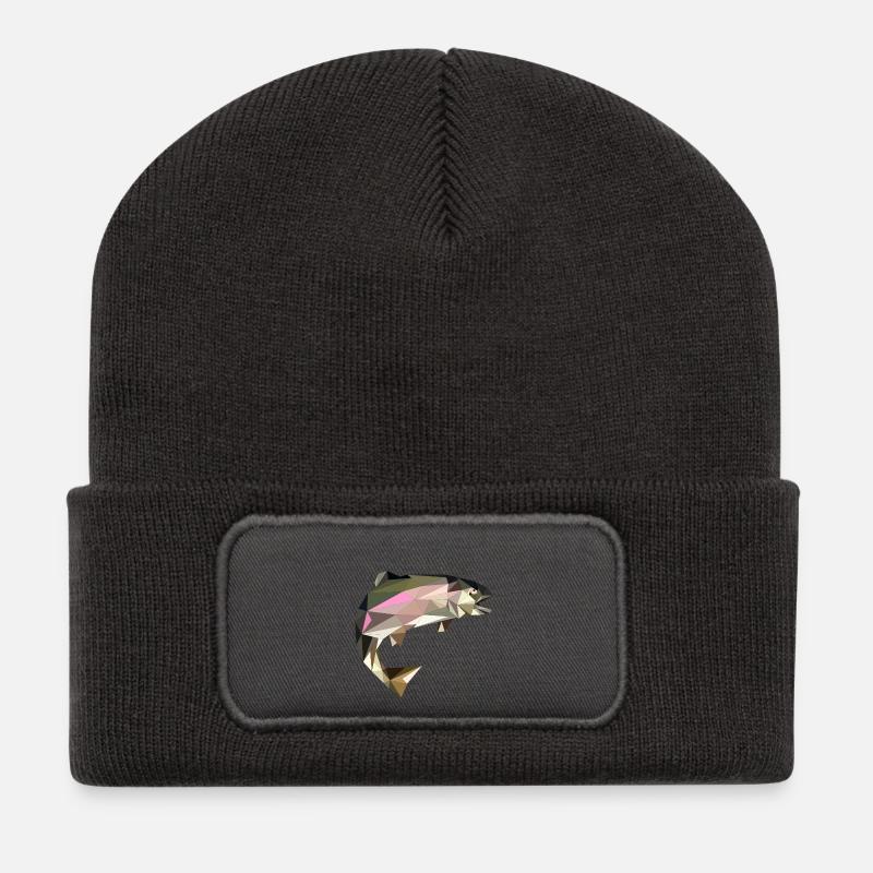 trout Vcr Fva - Recycelte Patch Beanie - Dunkelgrau