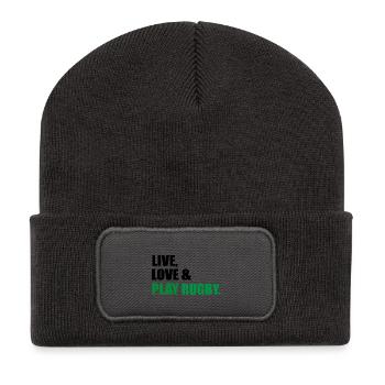 Rugby - Recycelte Patch Beanie - Dunkelgrau - Vorne