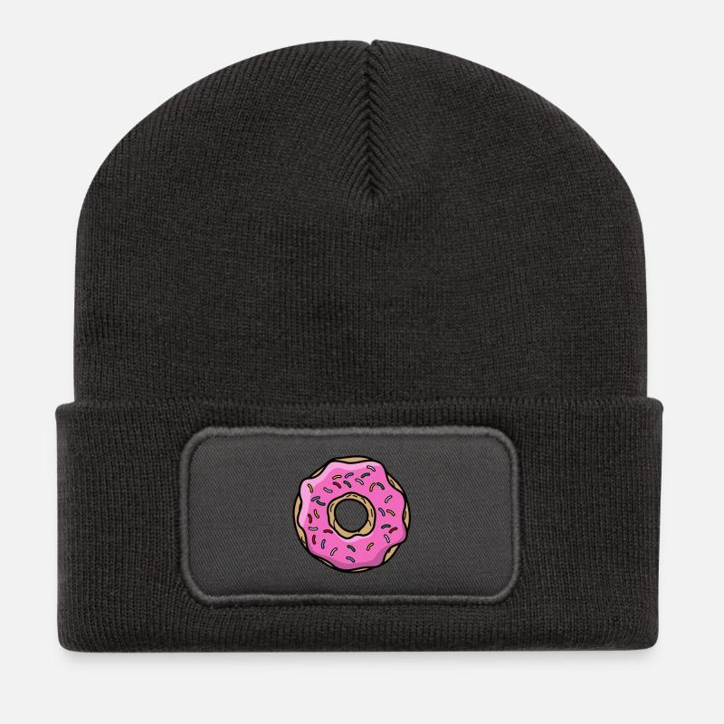 donut - Recycelte Patch Beanie - Dunkelgrau