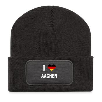 I Love Germany AACHEN - Recycled Patch Beanie - dark grey - Front