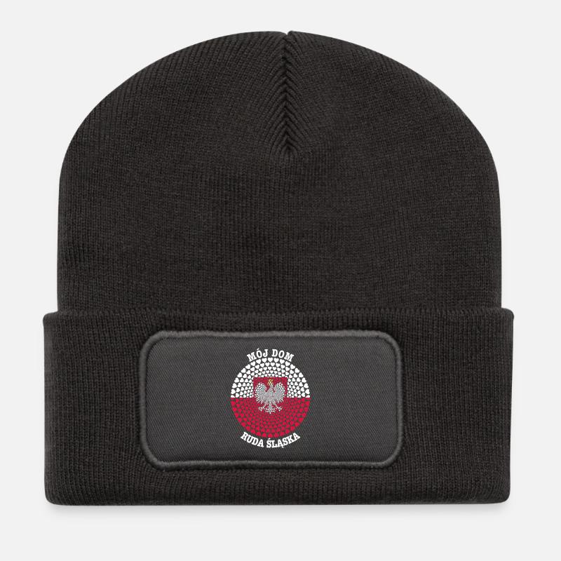 RUDA ŚLĄSKA - Recycelte Patch Beanie - Dunkelgrau