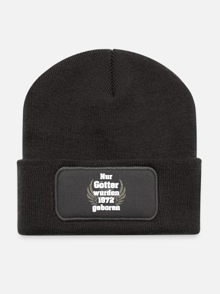 1972 - Recycelte Patch Beanie - Dunkelgrau