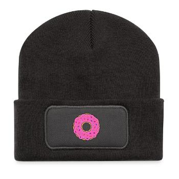 Donut - Recycelte Patch Beanie - Dunkelgrau - Vorne