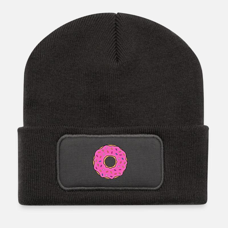 Donut - Recycelte Patch Beanie - Dunkelgrau