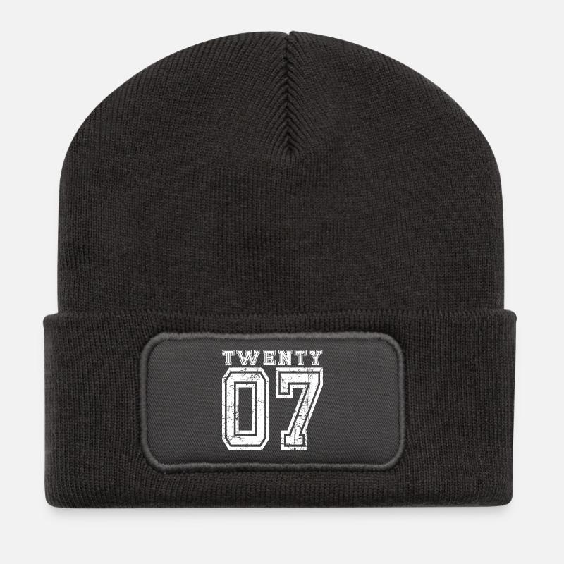 vingt 2007 - Beanie recyclé à patch - charbon