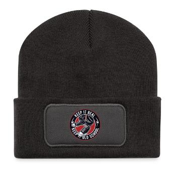 Keep It Real Old School Sneakers Logo - Recycled Patch Beanie - dark grey - Front