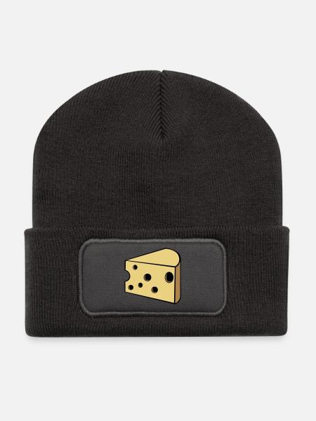 Käse - Recycelte Patch Beanie - Dunkelgrau