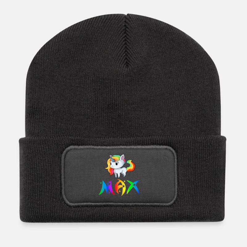 Einhorn Max - Recycelte Patch Beanie - Dunkelgrau