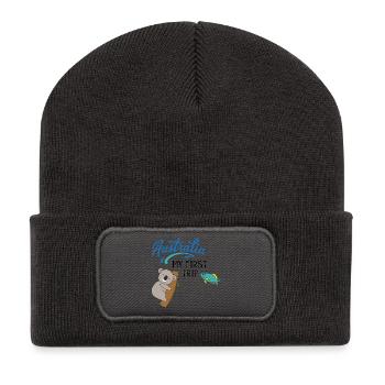 Australien - Recycelte Patch Beanie - Dunkelgrau - Vorne