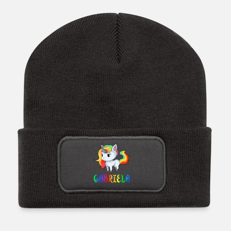 Unicorn Gabriela - Recycled Patch Beanie - dark grey