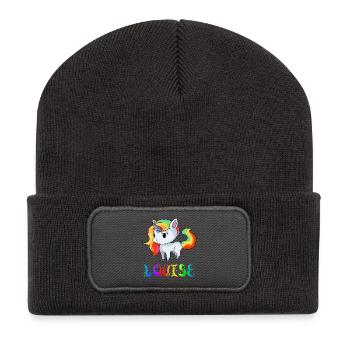 Unicorn Louise - Beanie recyclé à patch - charbon - Devant