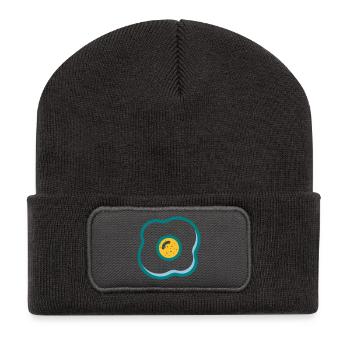 fried egg - Recycled Patch Beanie - dark grey - Front