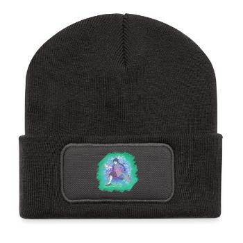Dragen fille kungfu - Beanie recyclé à patch - charbon - Devant