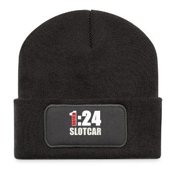 modèle de voiture à sous 01h24 Carrera cadeau de sport - Beanie recyclé à patch - charbon - Devant