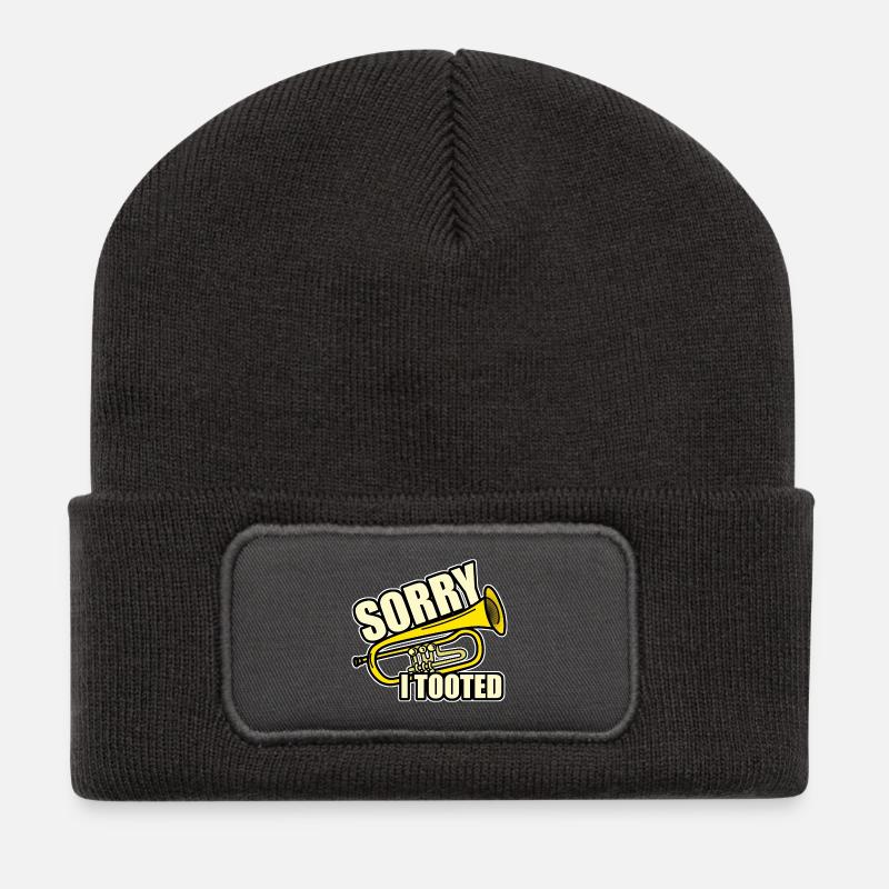 Désolé, je tooted - Beanie recyclé à patch - charbon
