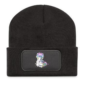 Cute BuddhaCorn :) - Recycled Patch Beanie - dark grey - Front