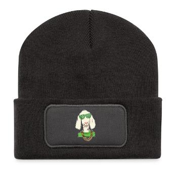 Hiphop de chèvre - chèvre - HipHop - Beanie recyclé à patch - charbon - Devant
