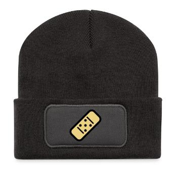 Cartoon plaster - Recycled Patch Beanie - dark grey - Front
